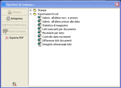 Stampe ed esportazioni